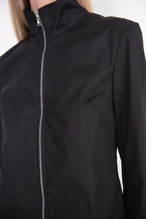 ROSETTA GETTY - Slim Zip-Up Shirt, Black