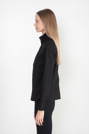 ROSETTA GETTY - Slim Zip-Up Shirt, Black