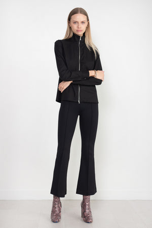 ROSETTA GETTY - Slim Zip-Up Shirt, Black