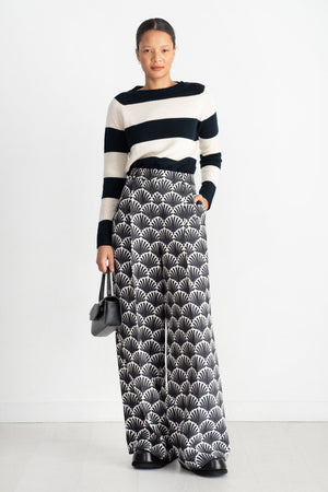 ROSETTA GETTY - Stripe Pullover, Black & Ivory