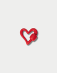 Rubber Freeform Heartlock, Red Balloon