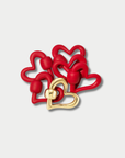 Rubber Freeform Heartlock, Red Balloon