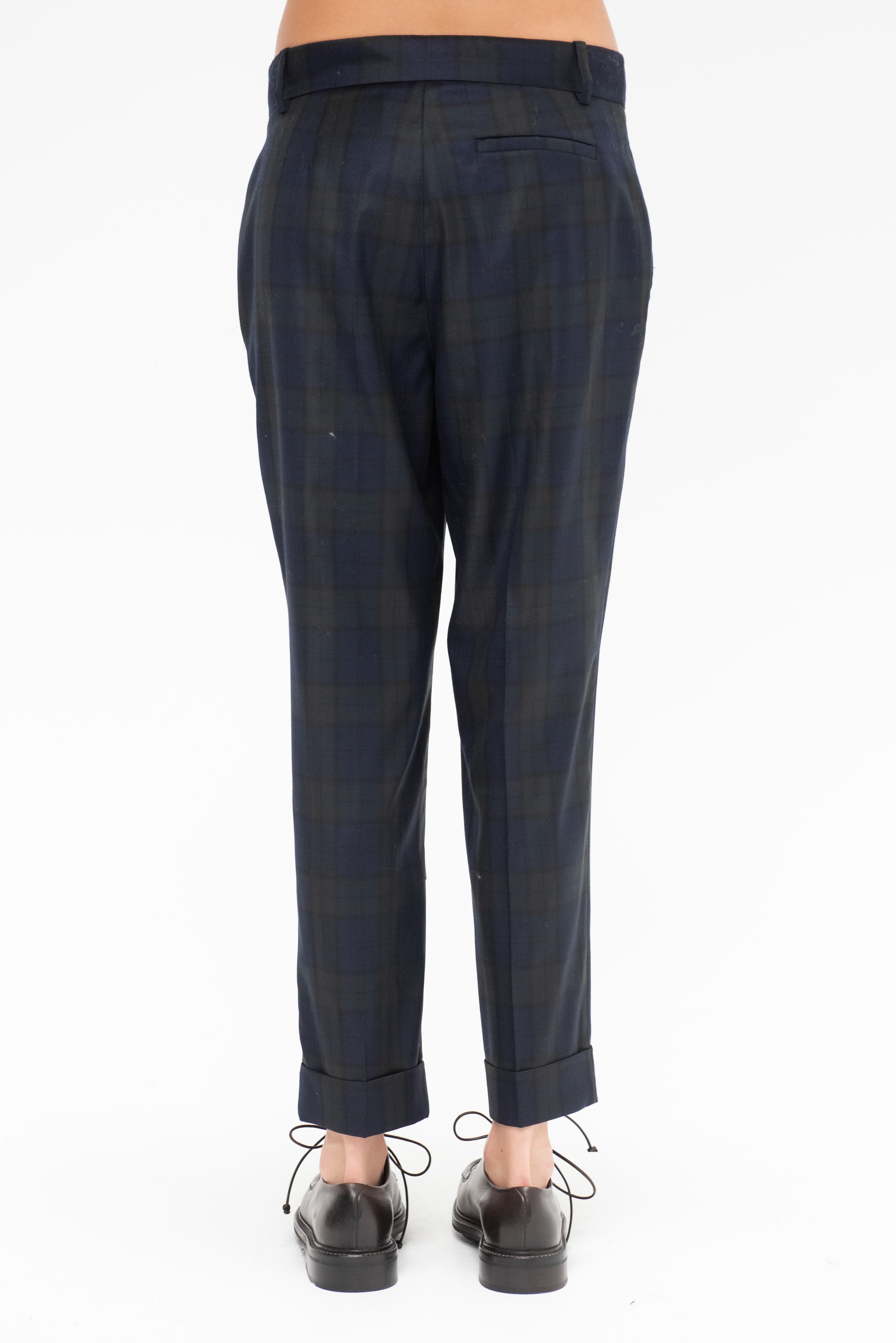 Angela Trousers, Navy &amp; Green