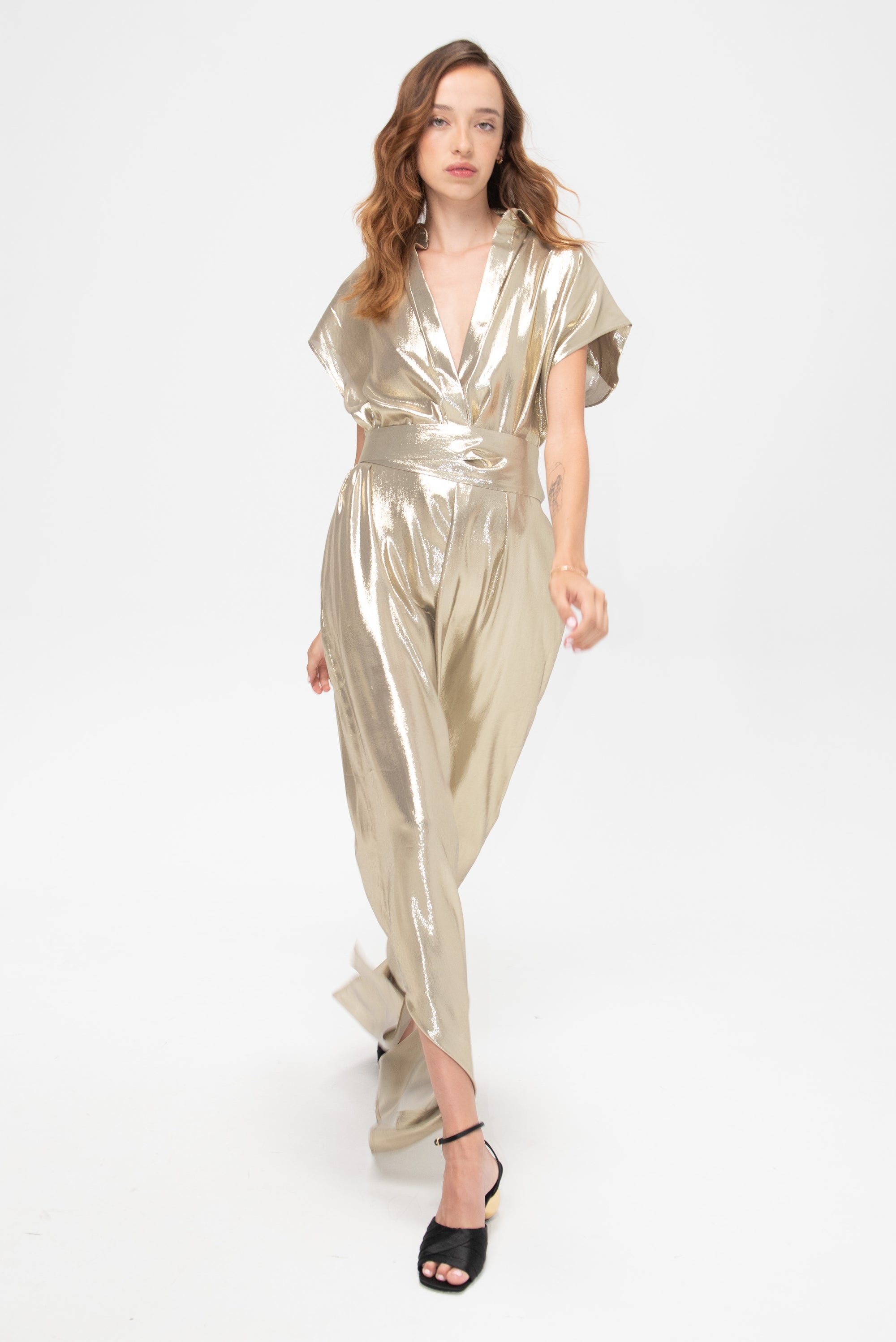 Francesca Sleeveless Dress, Gold