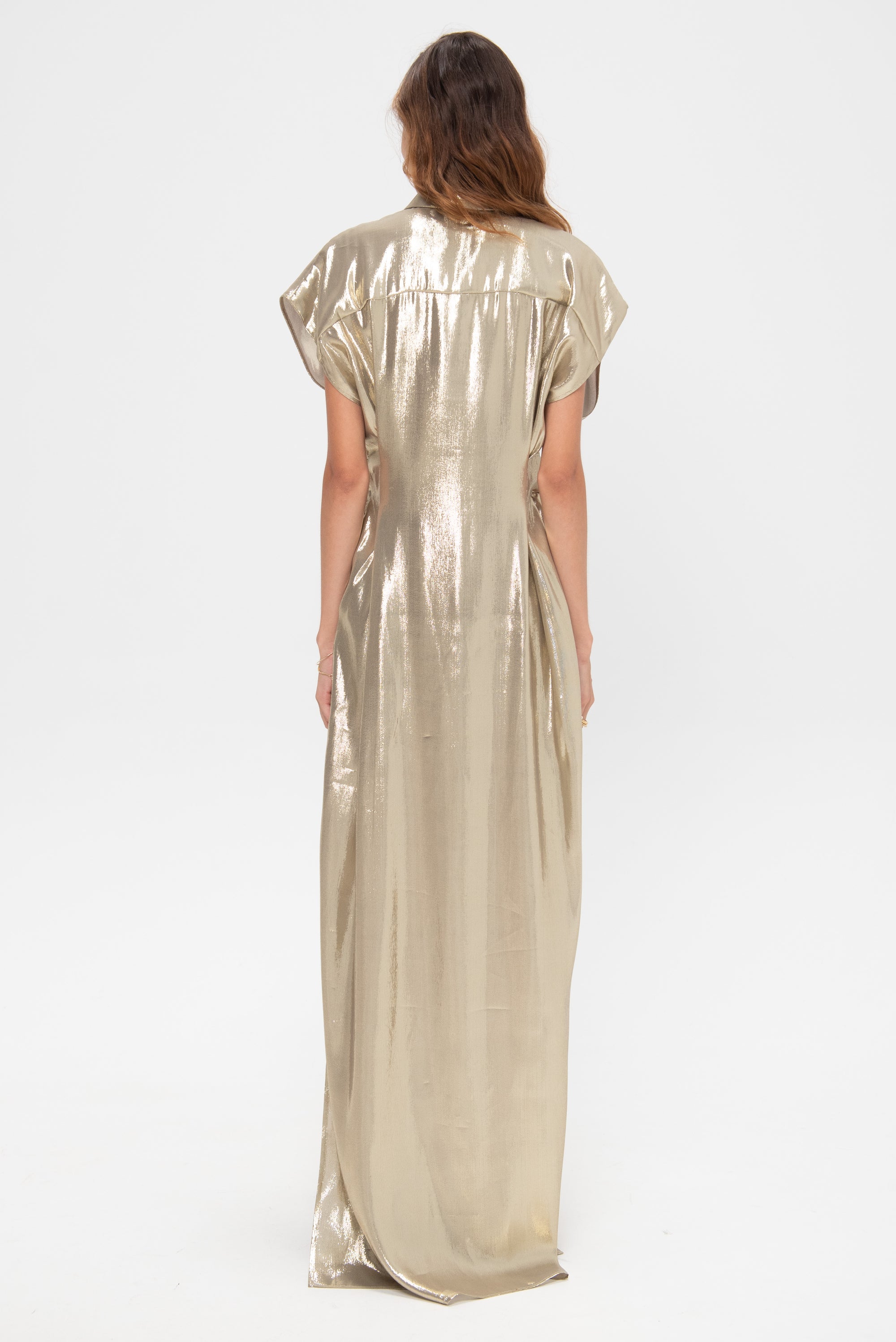 Francesca Sleeveless Dress, Gold