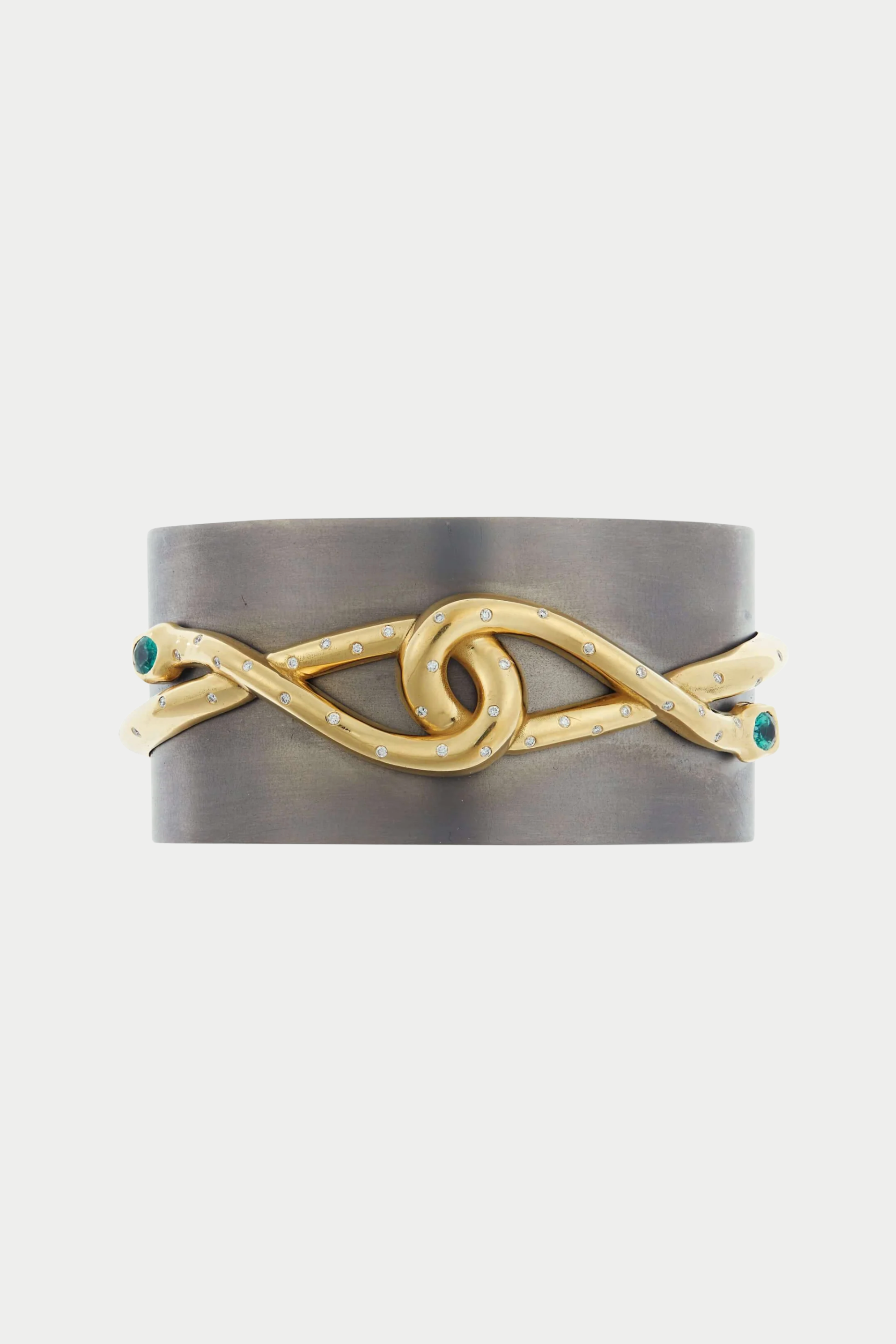 Infinity Snakes Cuff, Titanium