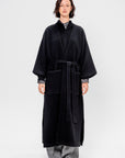 Isabella Cashmere Blend Kimono Coat, Black