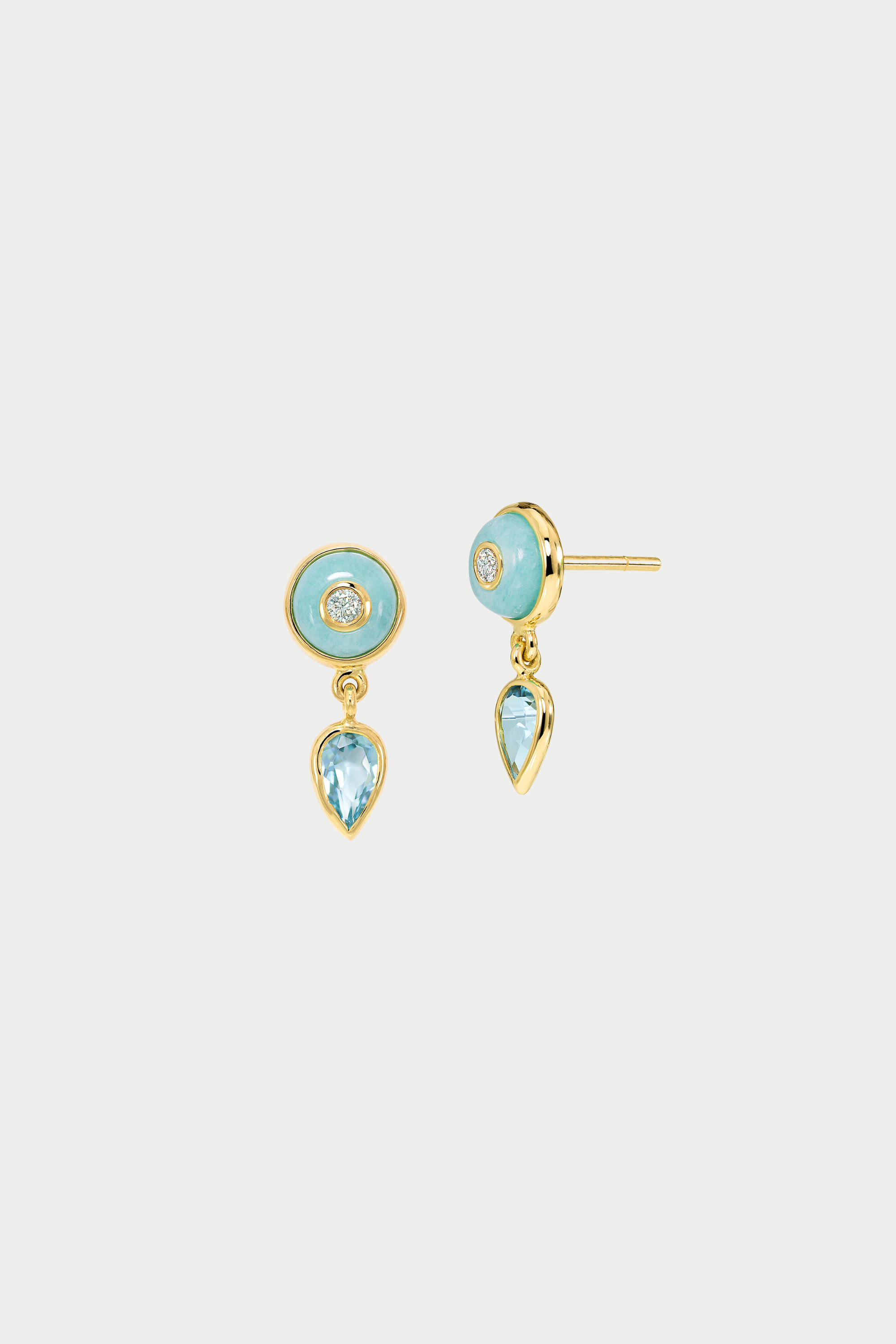 SAUER - Uirapuru Earrings, Blue Topaz