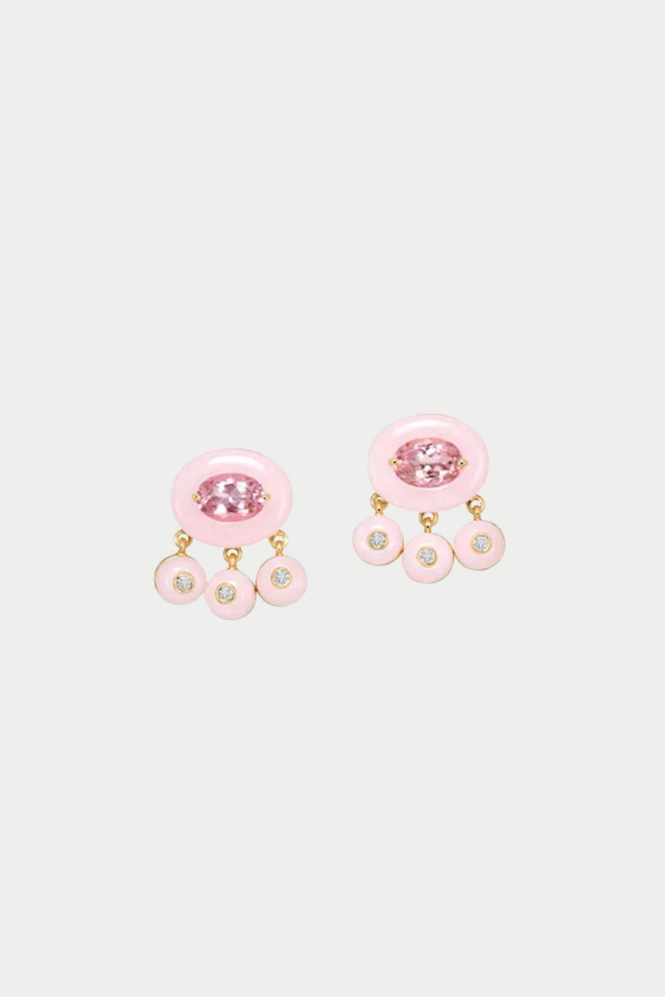 Boto Cor De Rosa Earrings, Pink