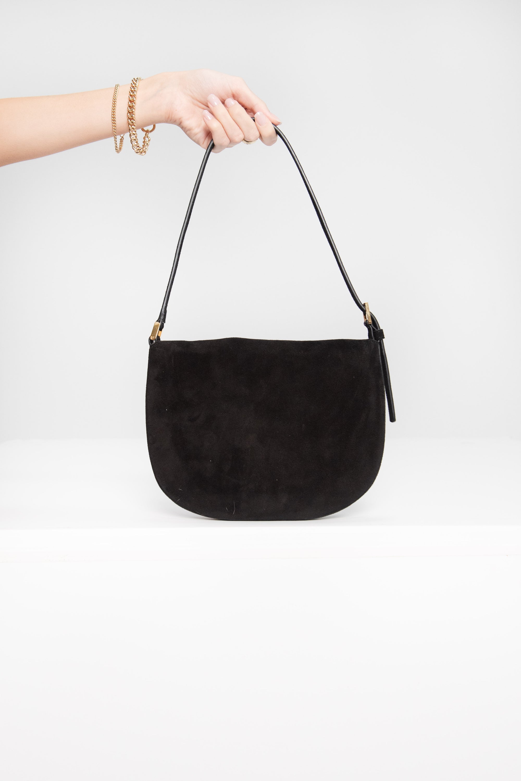 Small Tondo Hobo Suede