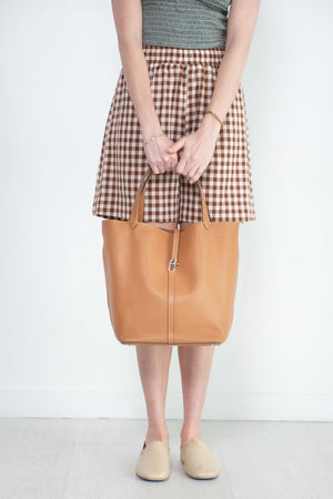 Savette - Leather Tote, Saddle