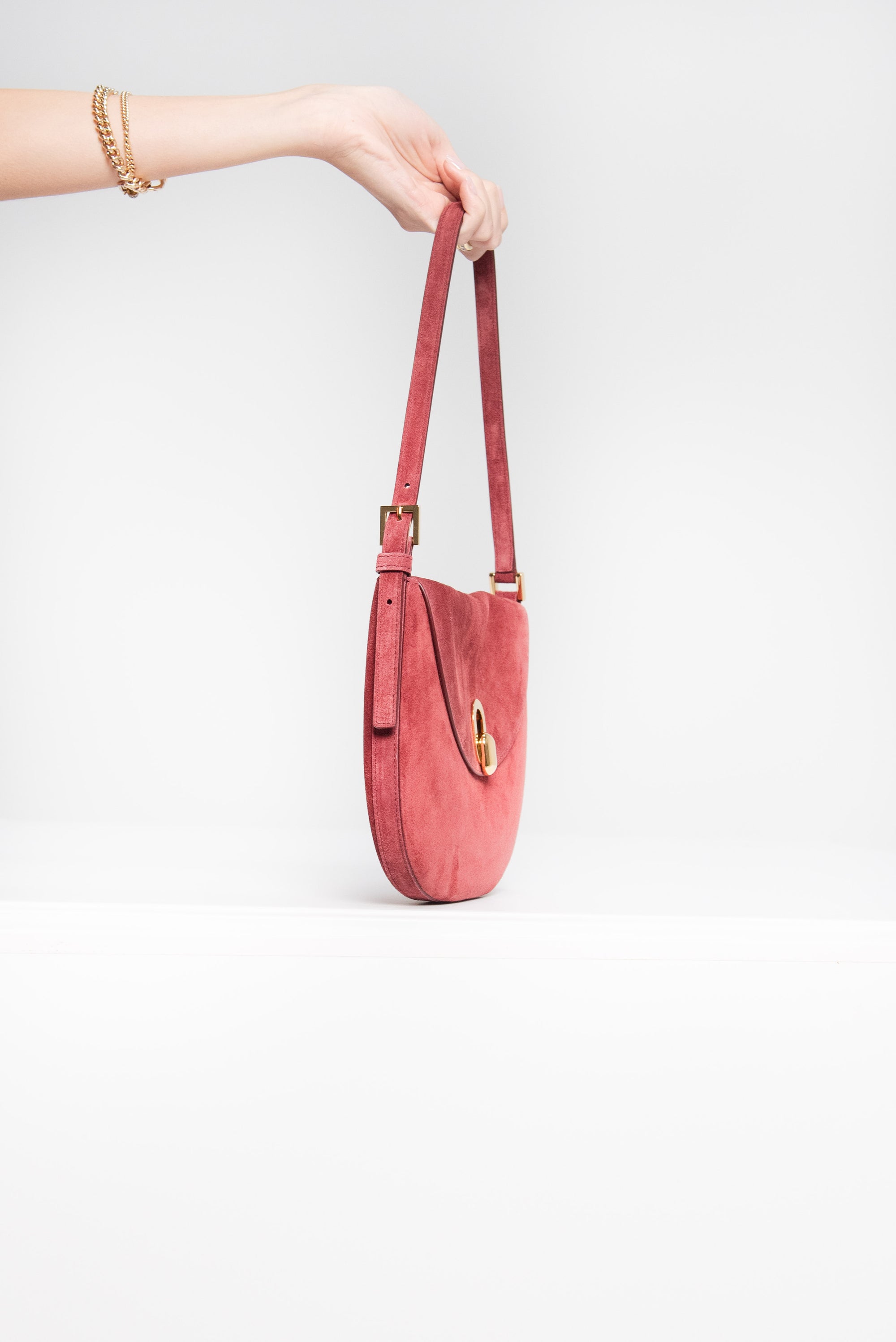 Small Tondo Hobo Suede
