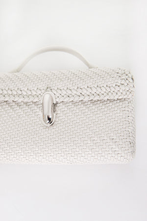 Savette - Symmetry Pochette Woven Leather, Ivory