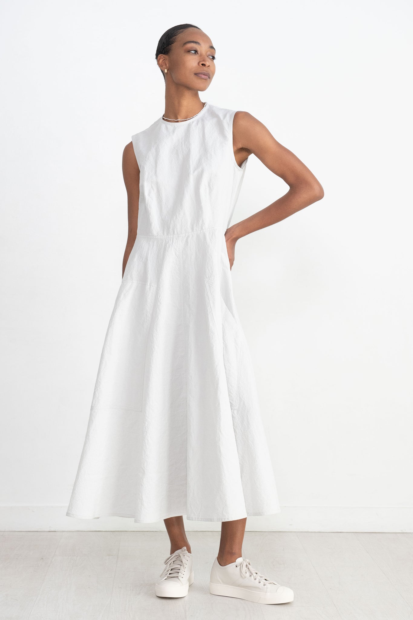 Sofie D'Hoore - Dart Lic Cotton Linen Dress, Calcium