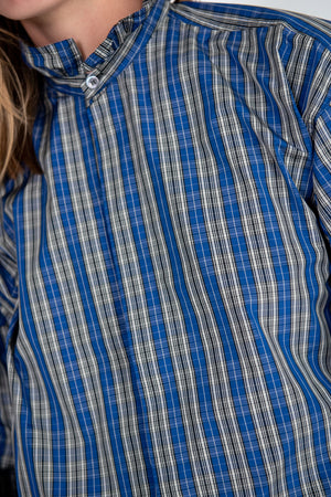 Sofie D'Hoore - Blizzard Poke - Taffeta Check Shirt, Blue