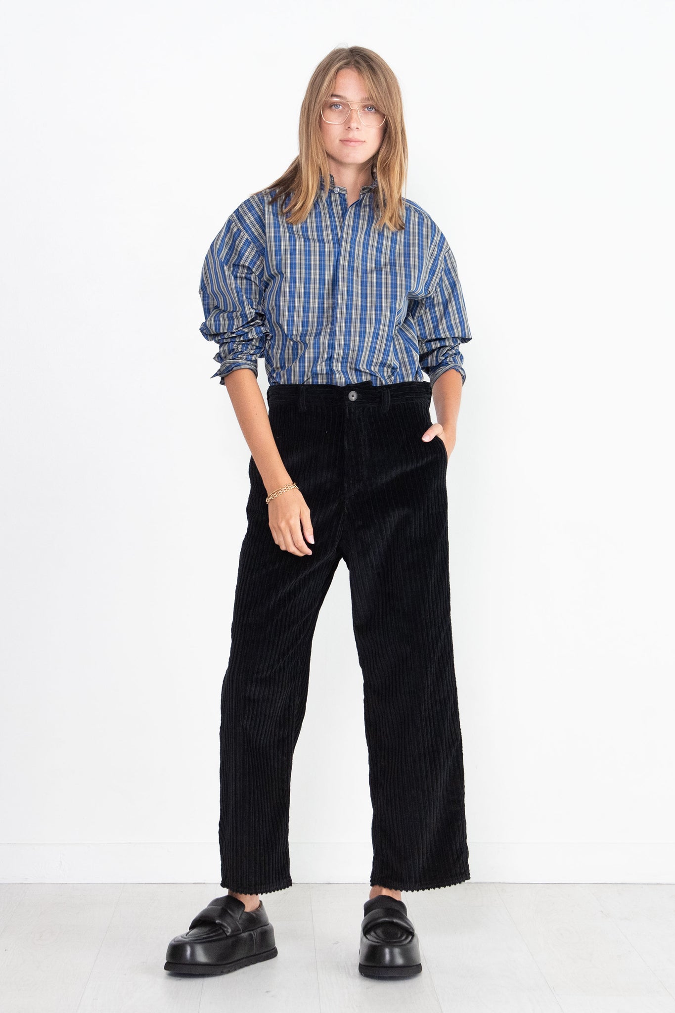 Sofie D'Hoore - Blizzard Poke - Taffeta Check Shirt, Blue