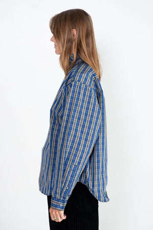 Sofie D'Hoore - Blizzard Poke - Taffeta Check Shirt, Blue