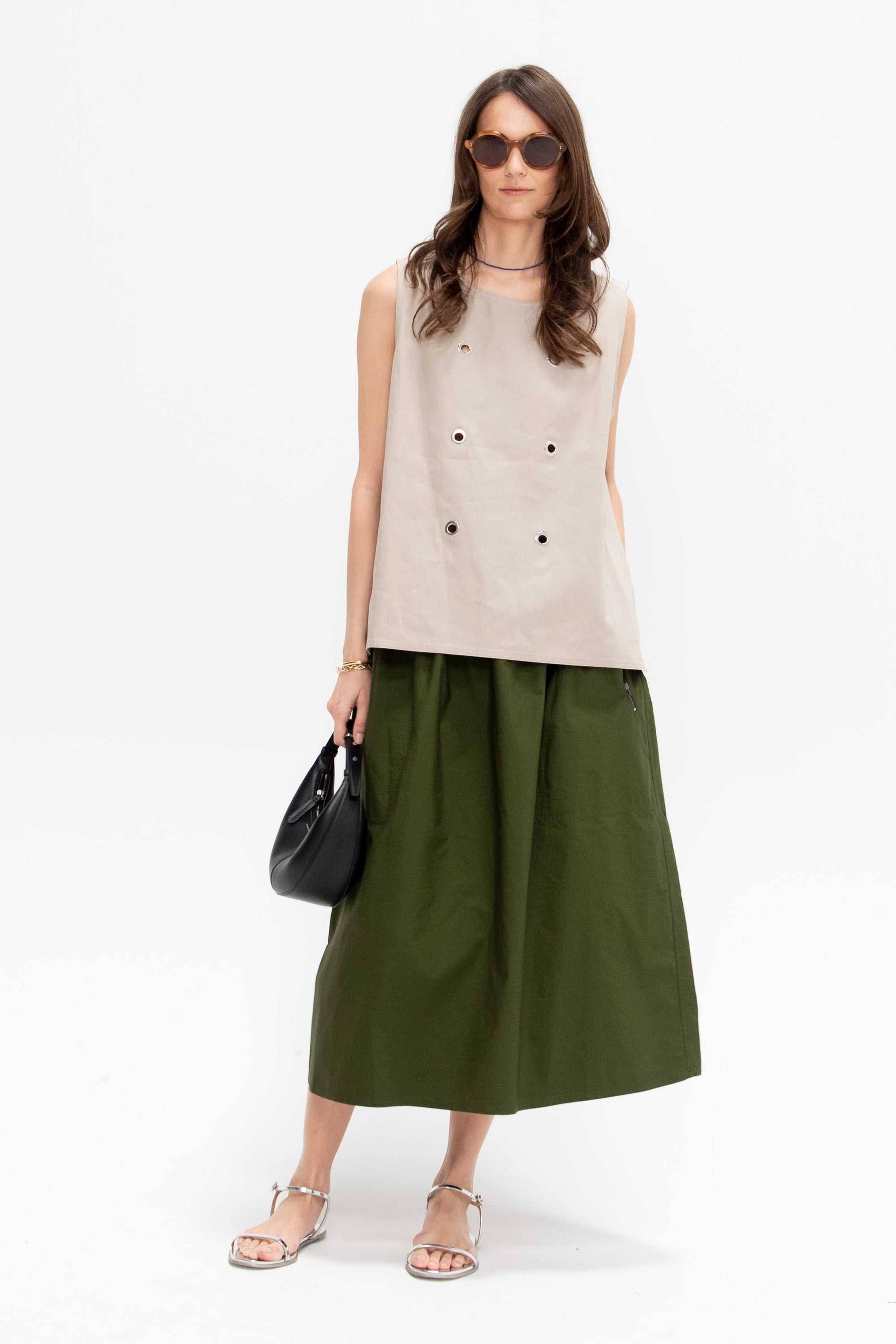 Sucre - Cotton Skirt, Seaweed