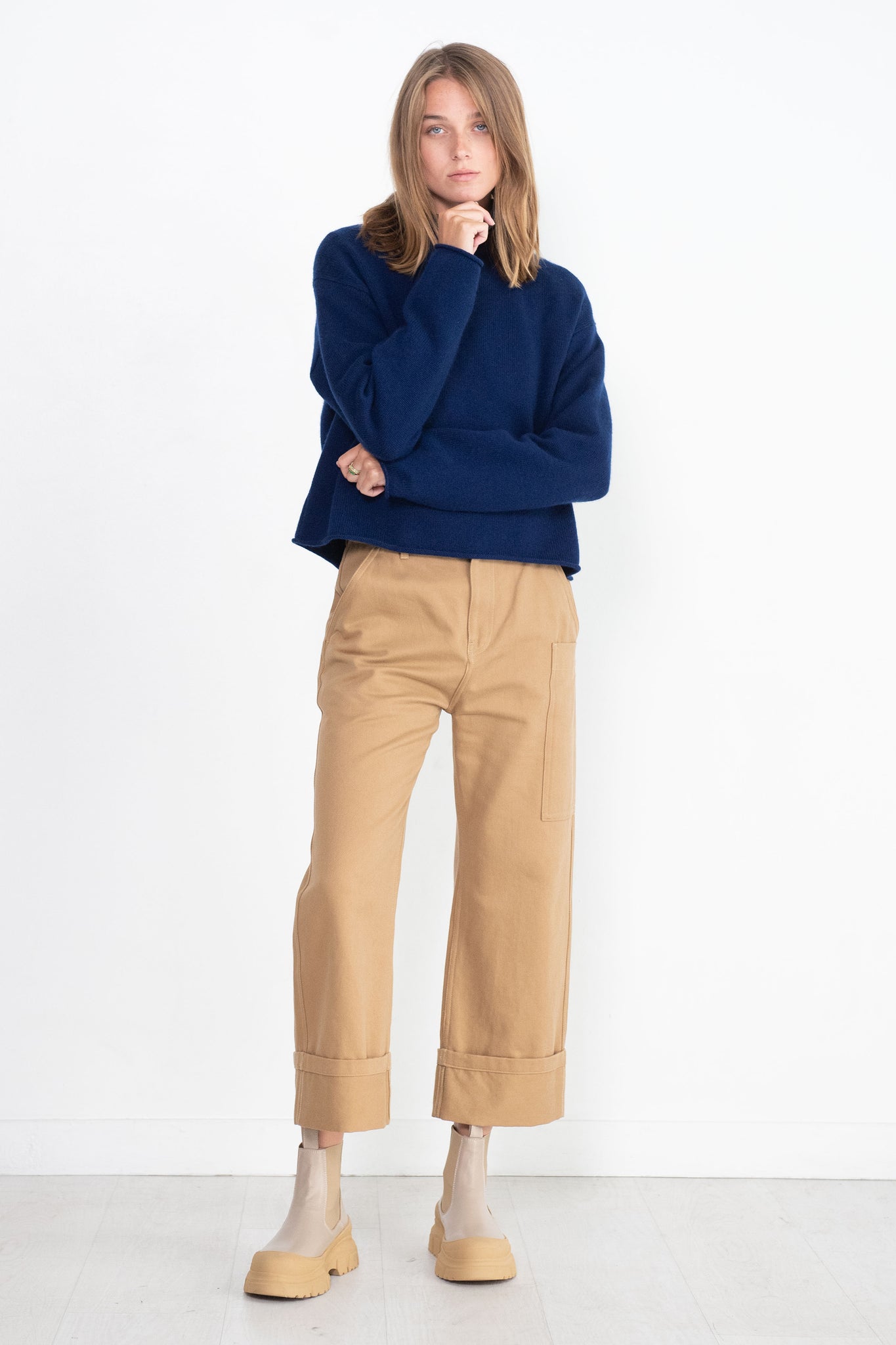 Sofie D'Hoore - Praga Cork - Cotton Gabardine Pants, Cardboard