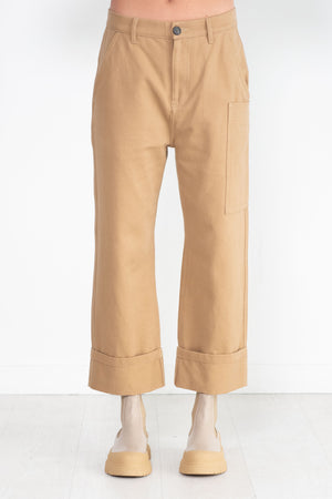 Sofie D'Hoore - Praga Cork - Cotton Gabardine Pants, Cardboard