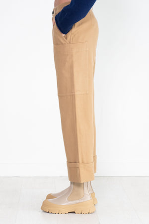 Sofie D'Hoore - Praga Cork - Cotton Gabardine Pants, Cardboard