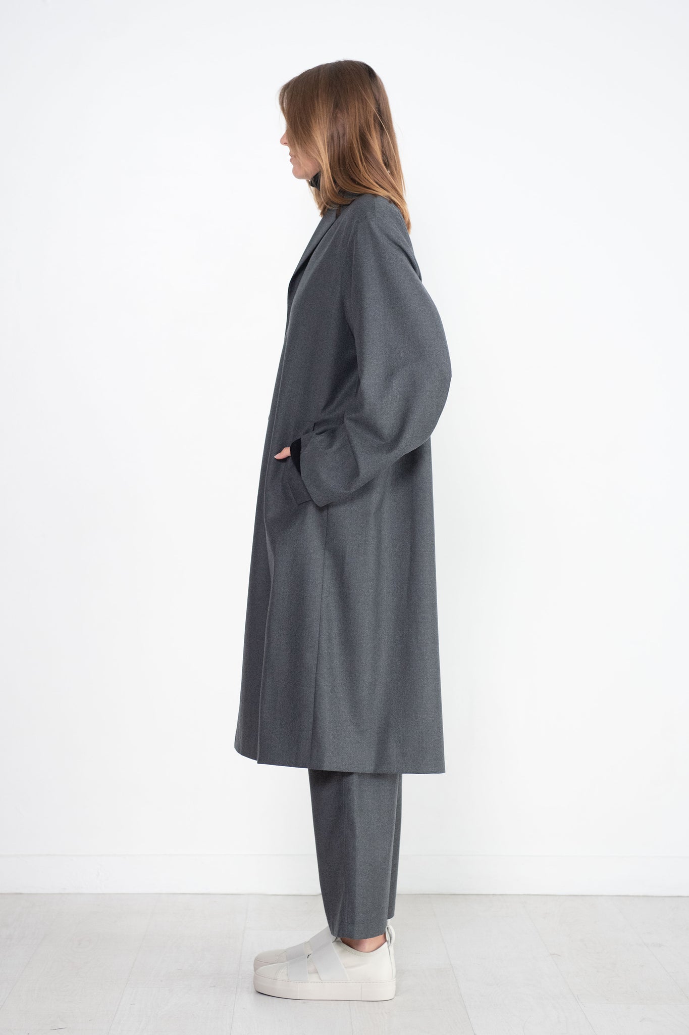 Sofie D'Hoore - Clarence Wnel - Light Wool Coat, Mid Grey Melange