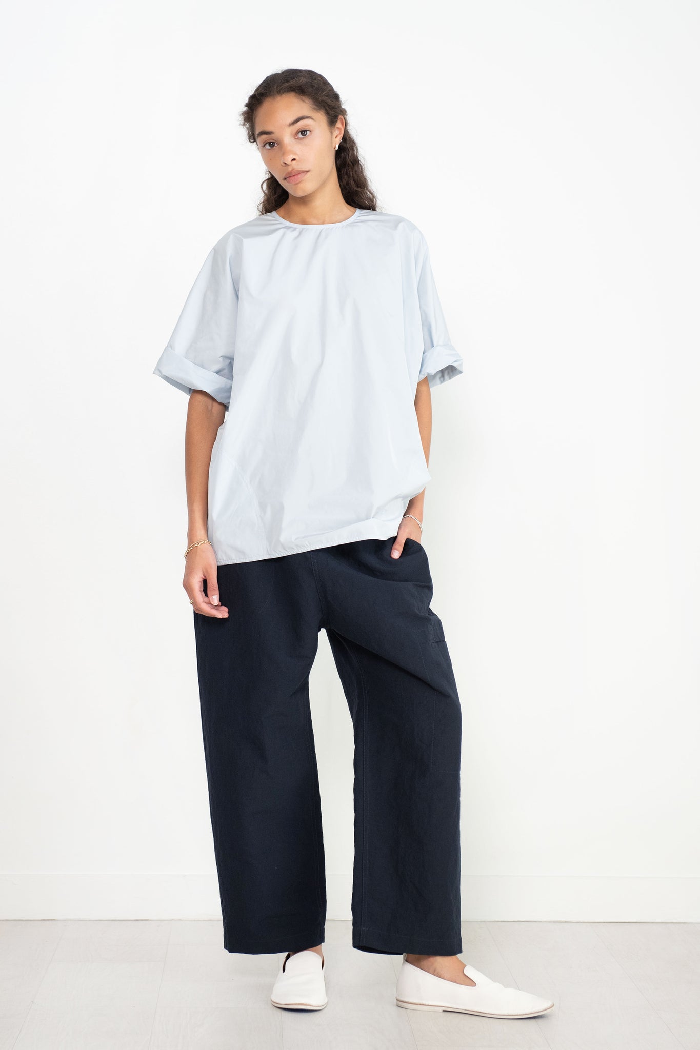 Sofie D'Hoore - Pluck Linen Cotton Trouser, Navy