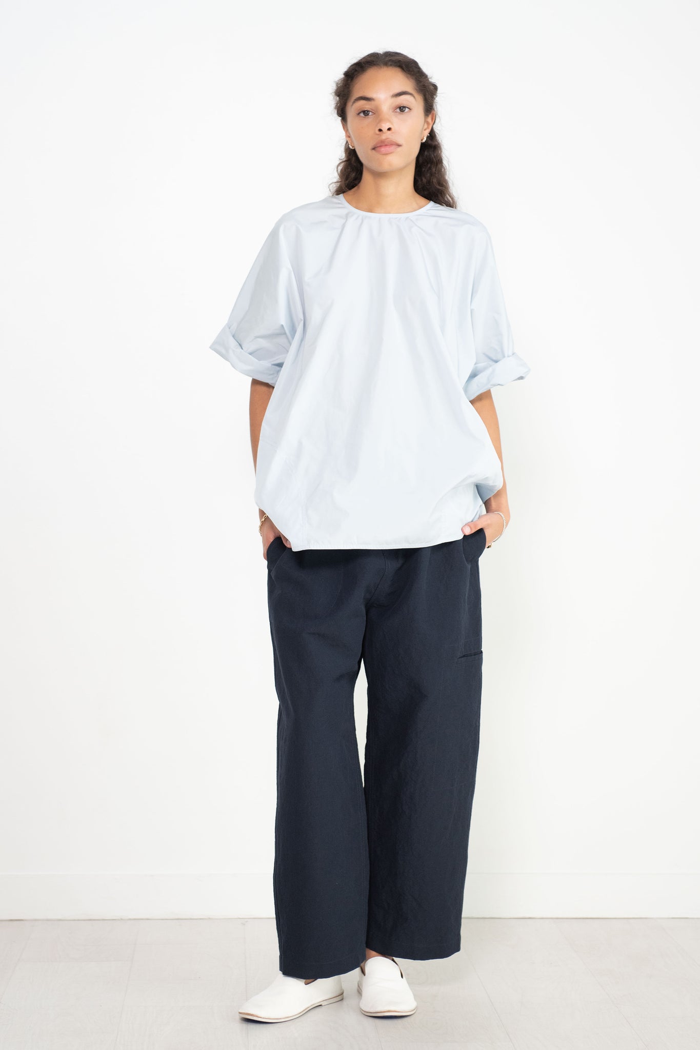 Sofie D'Hoore - Pluck Linen Cotton Trouser, Navy