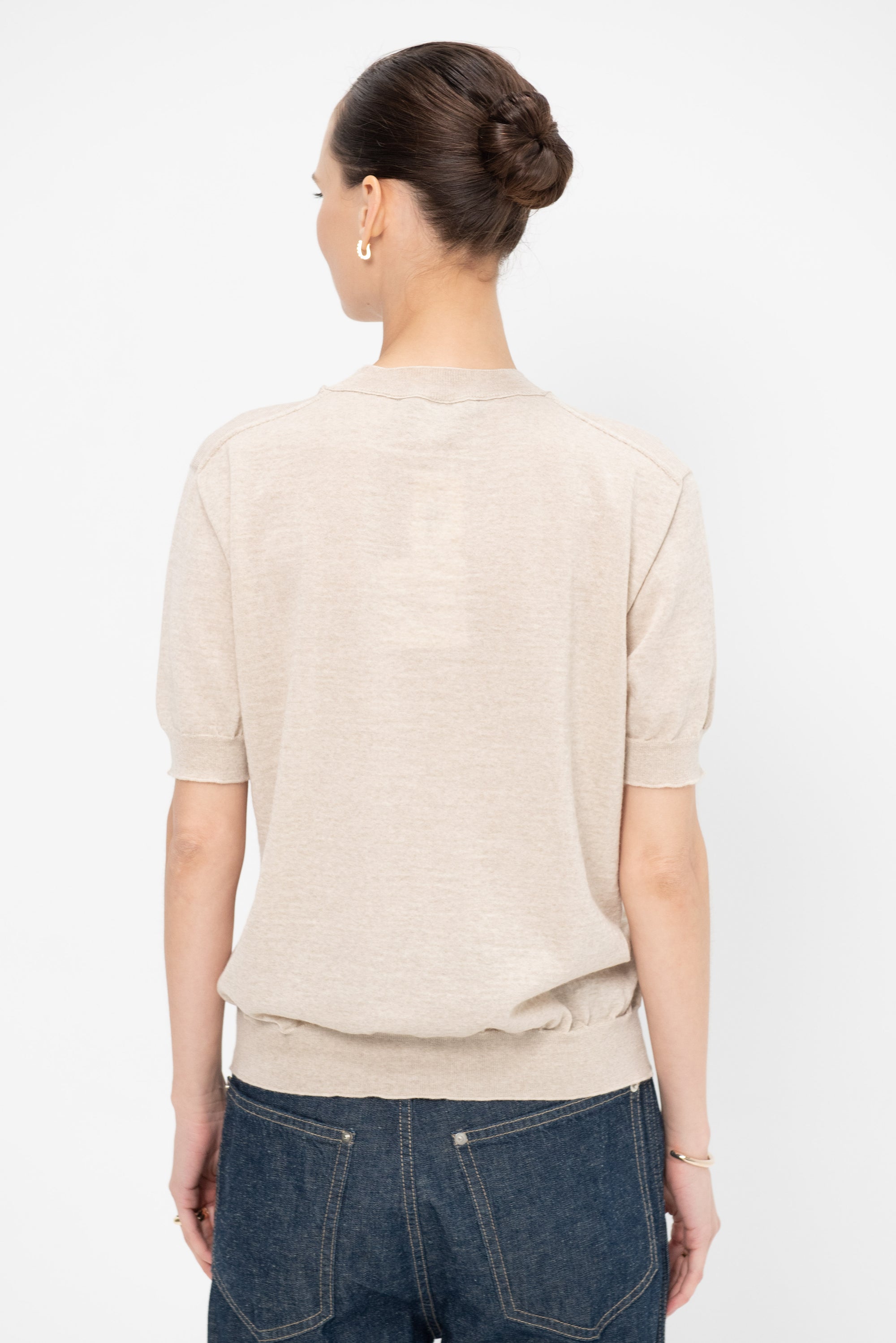 Memphis YFROI - Short Sleeve Sweater, Oatmeal