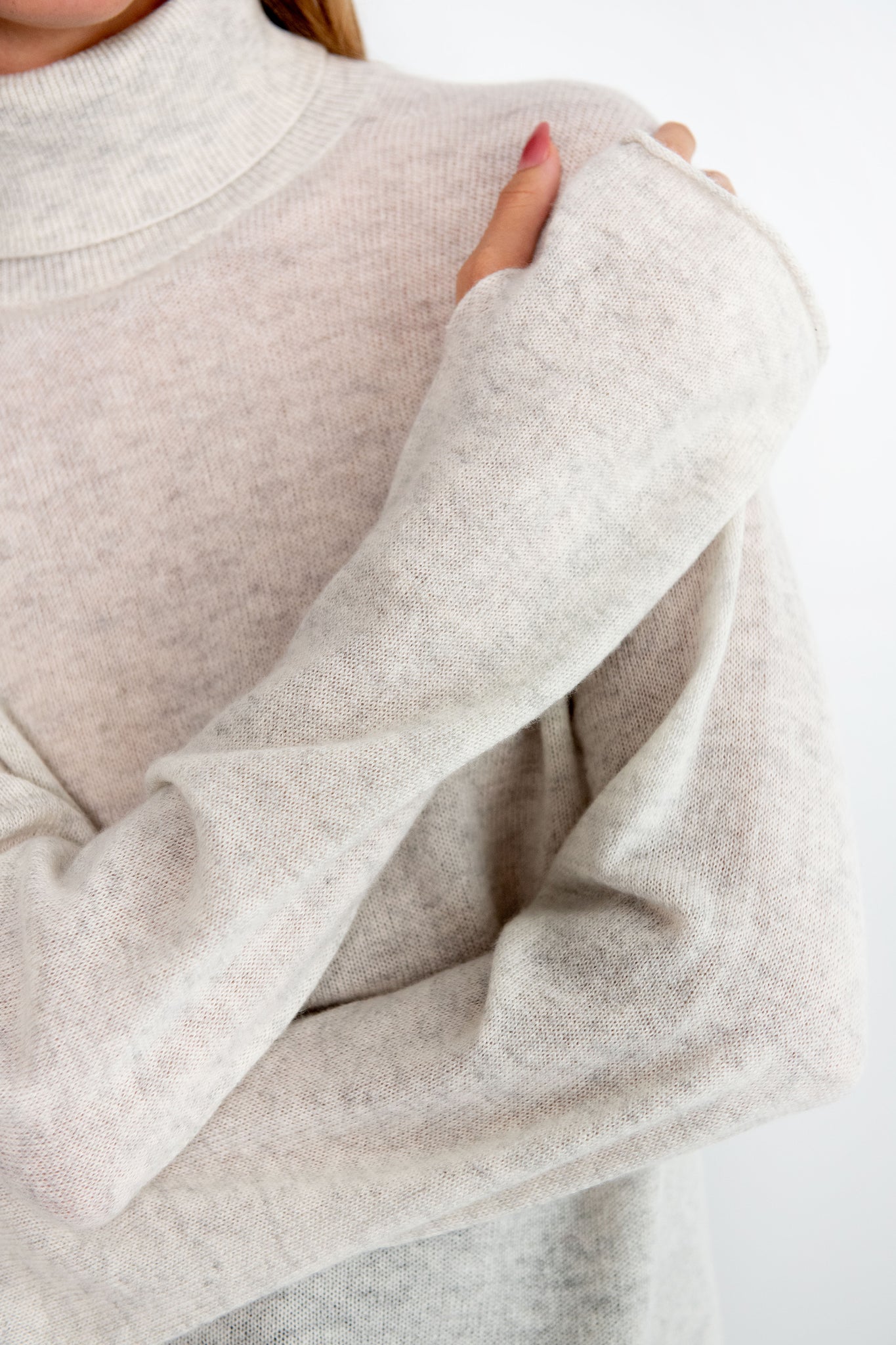Sofie D'Hoore - Mira Super Light Turtleneck, Snow Melange