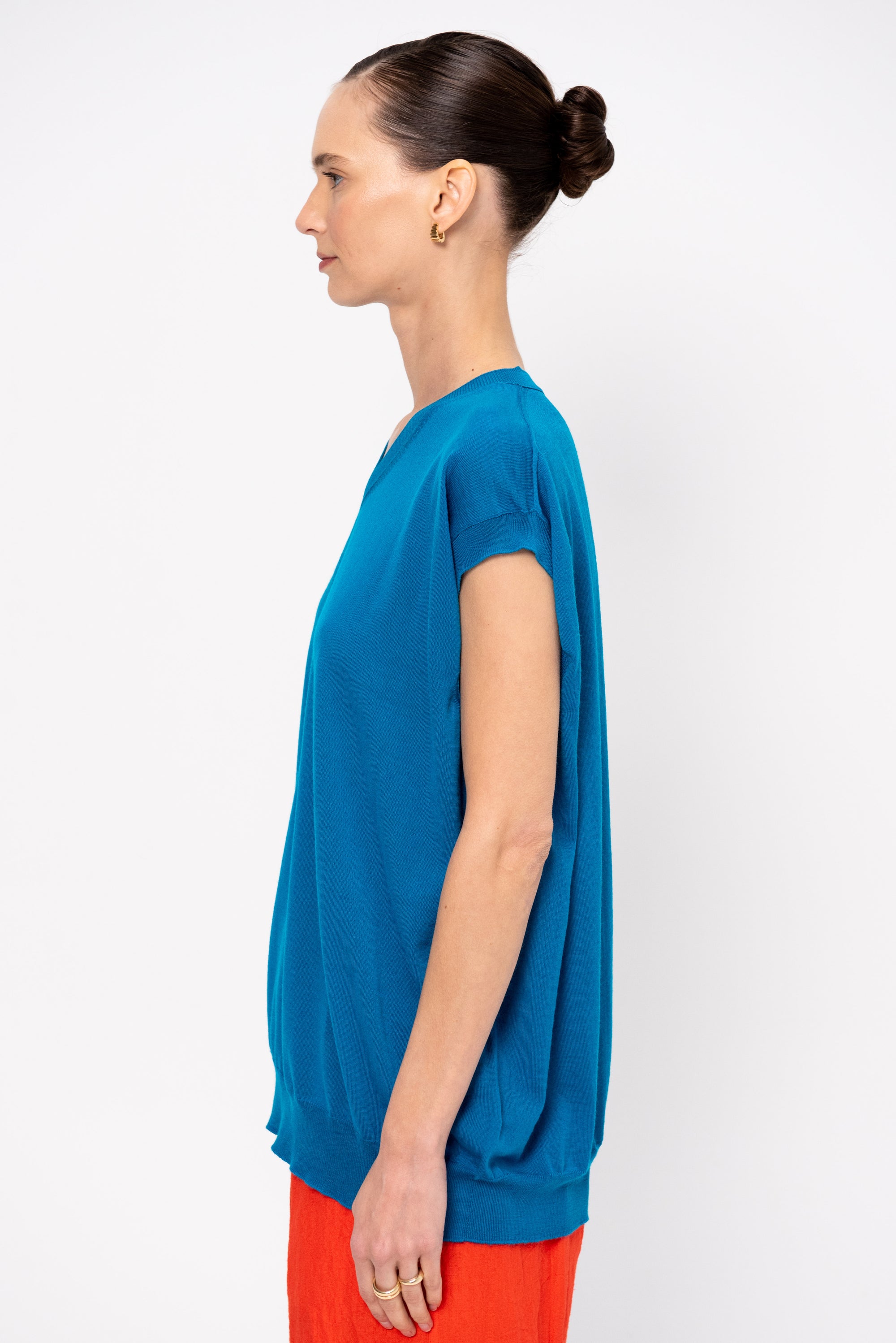 Munich YFROI - Short Sleeve Knit Top, Seaweed