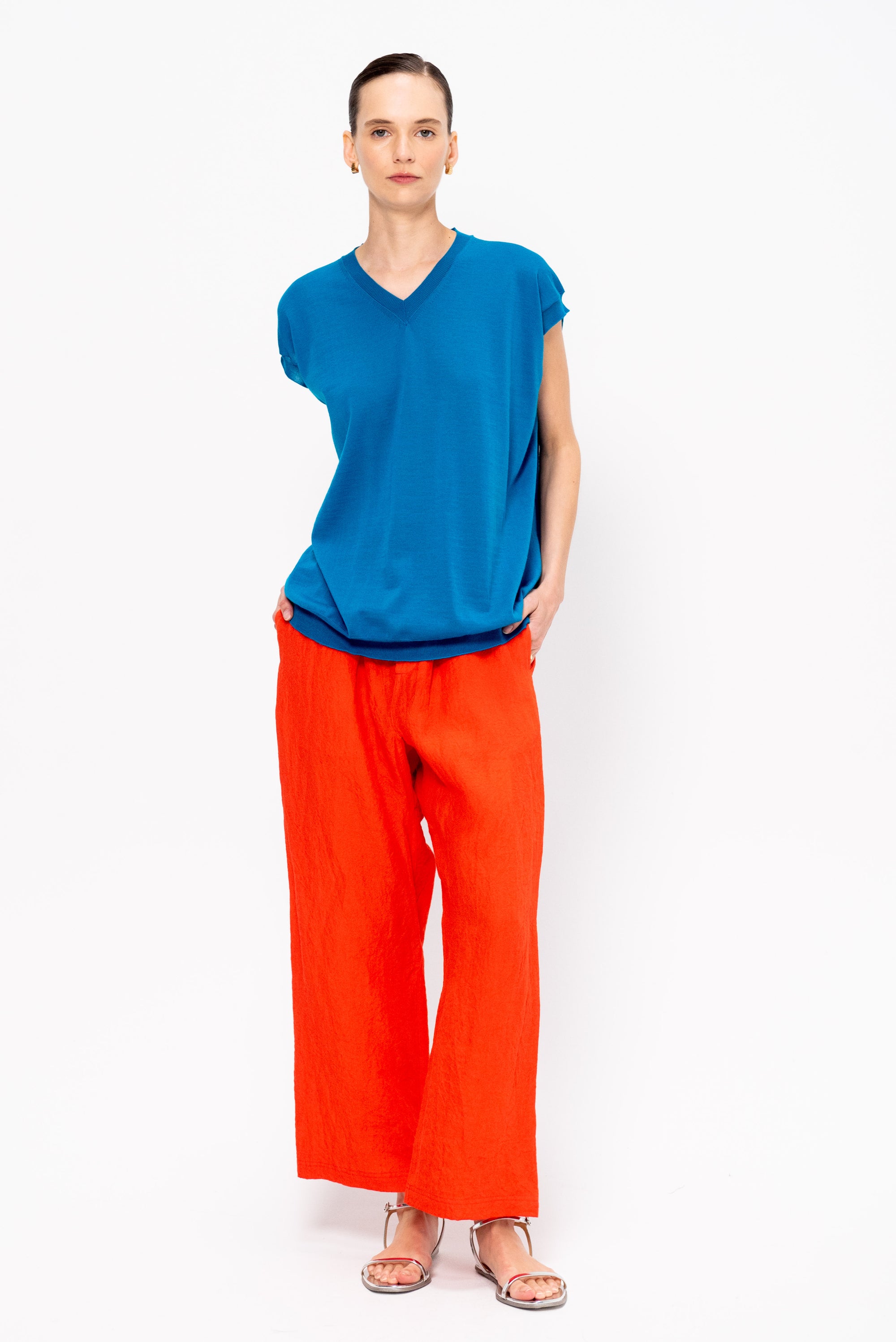 Munich YFROI - Short Sleeve Knit Top, Seaweed