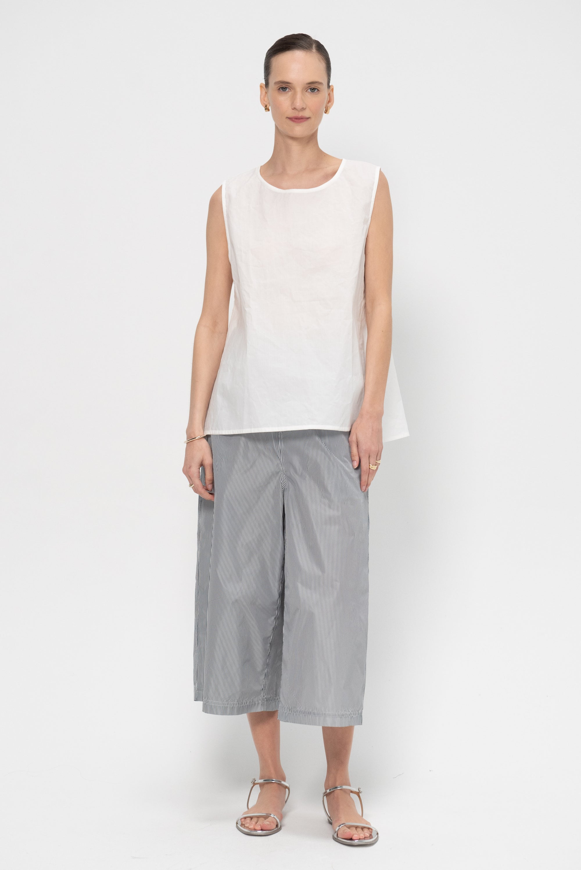 Ponce Post - Taffeta Striped Pants, Stripe