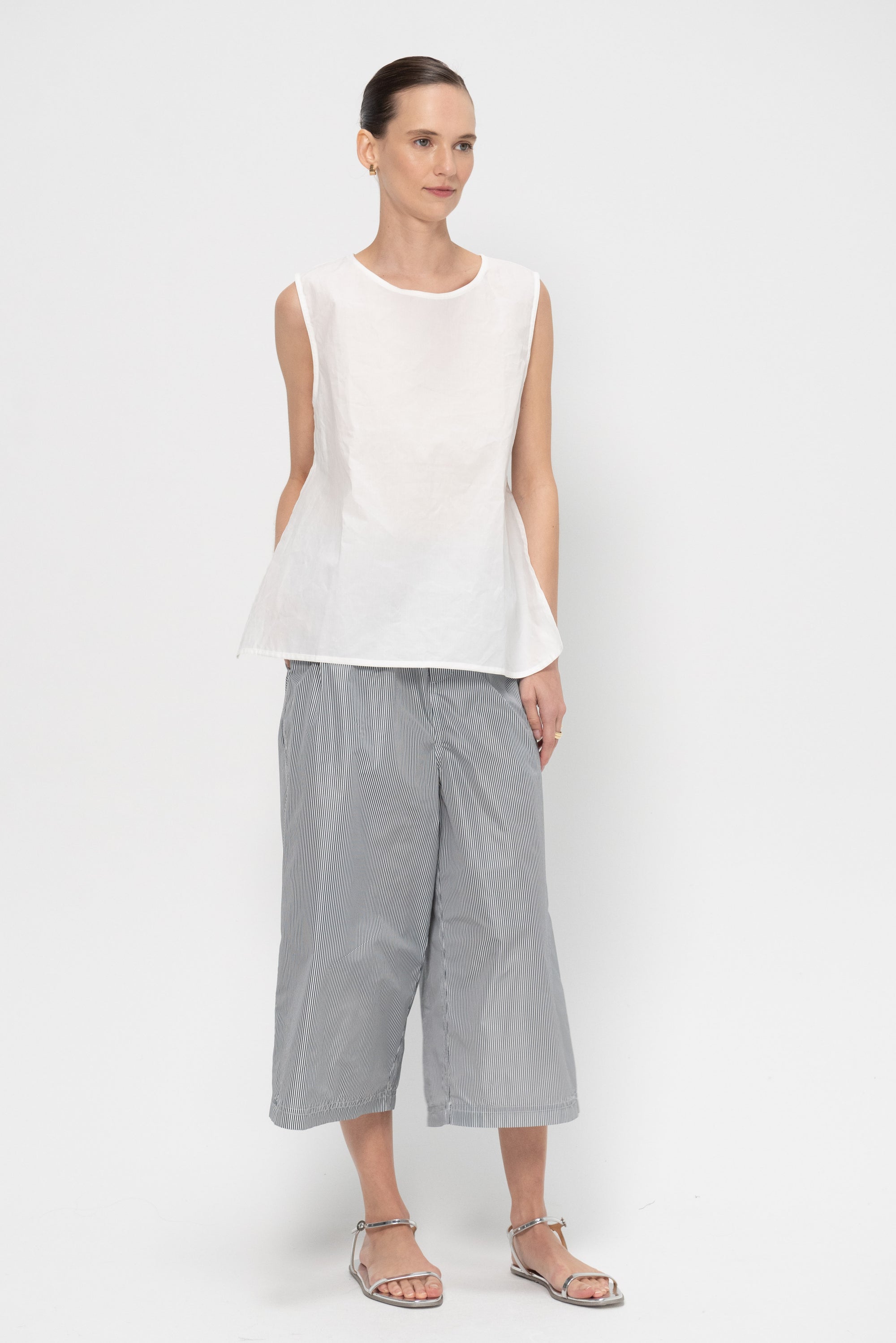 Ponce Post - Taffeta Striped Pants, Stripe
