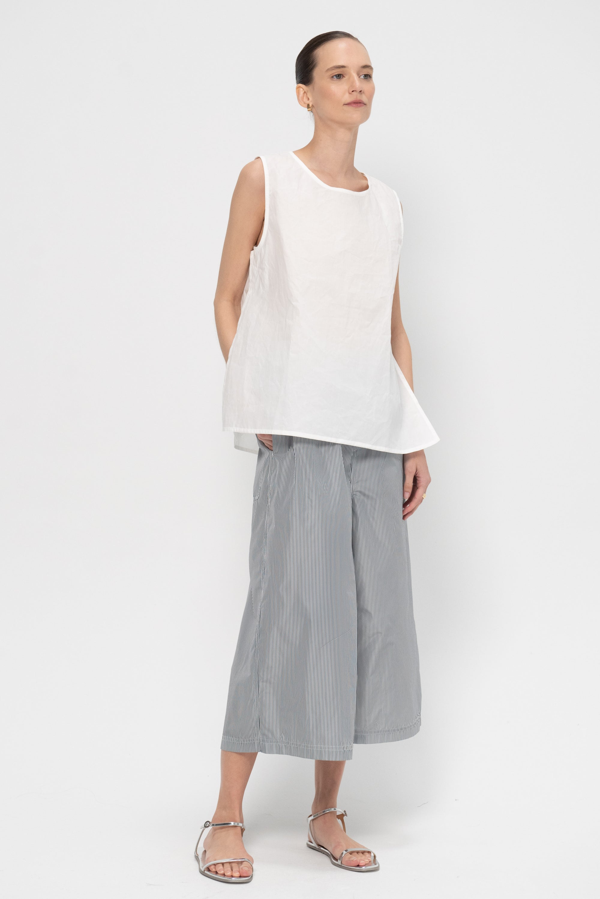 Ponce Post - Taffeta Striped Pants, Stripe