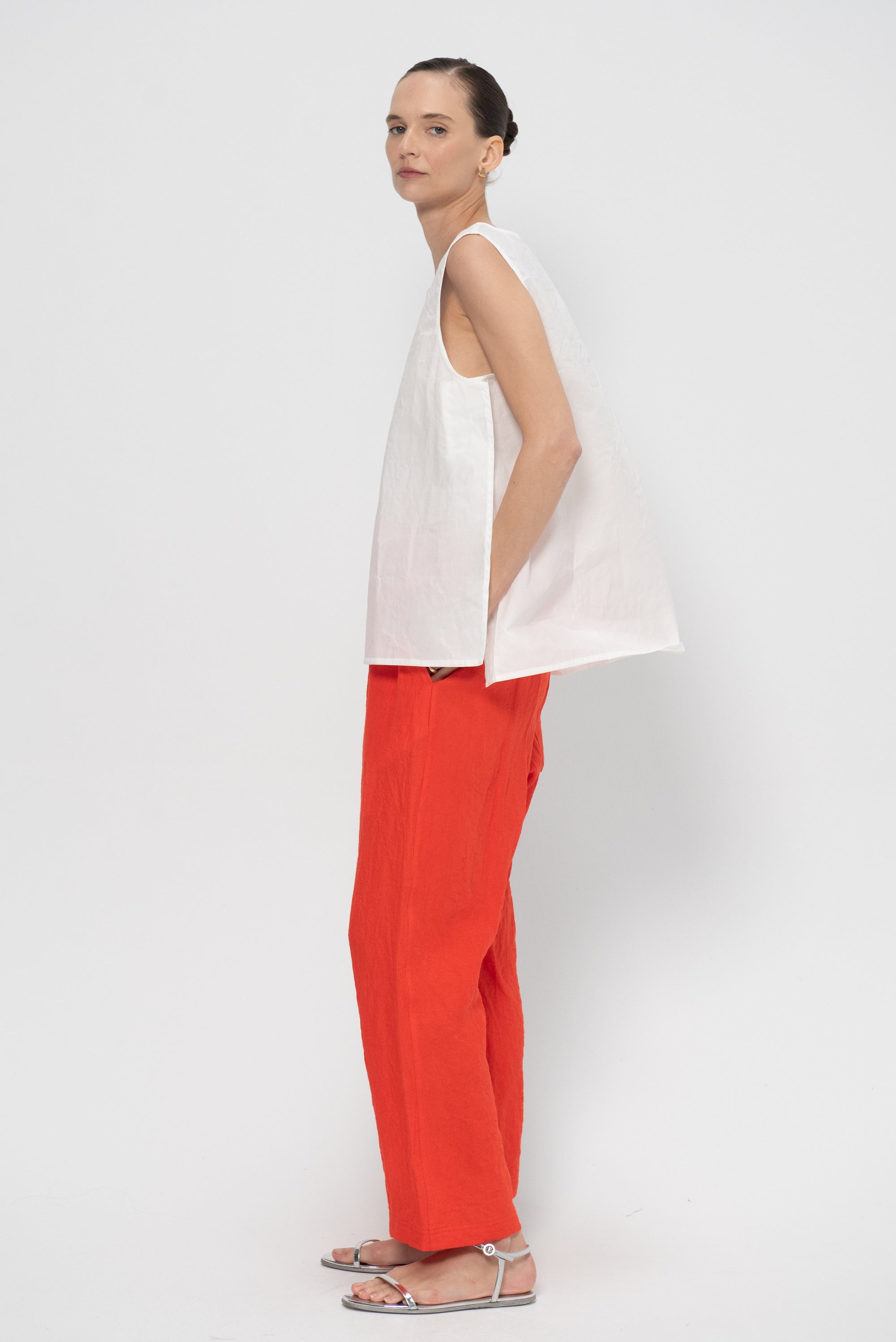 Pilar Life - Linen Trousers, Red Pepper