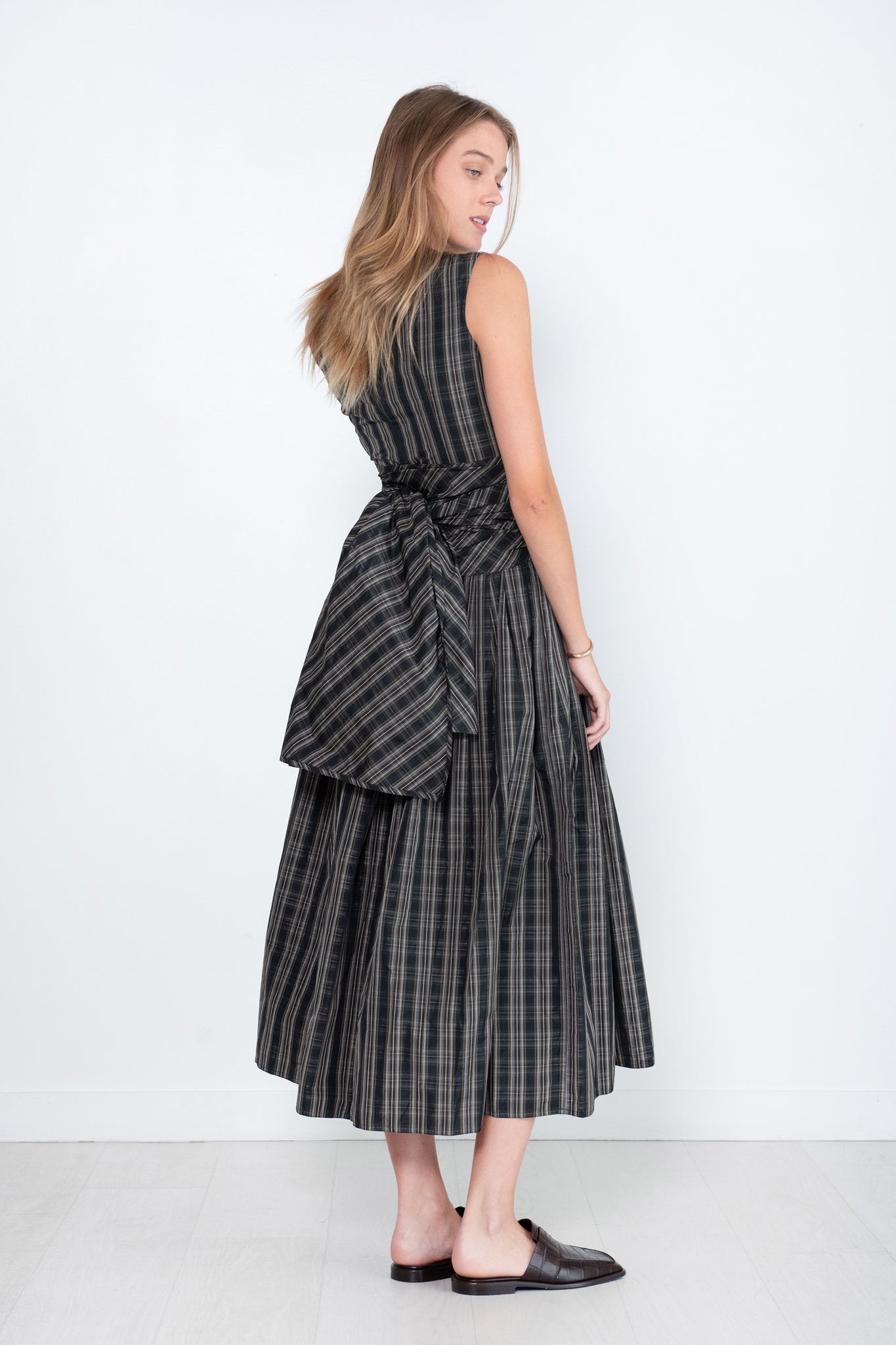 Sofie D'Hoore - Babbs Taffeta Check Top, Black