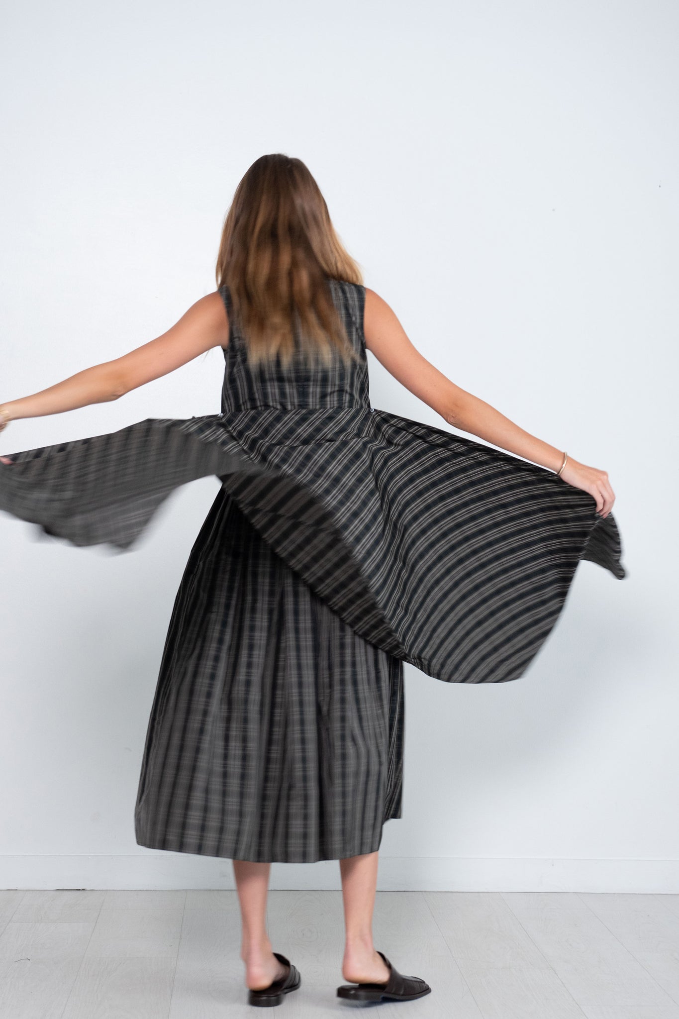 Sofie D'Hoore - Babbs Taffeta Check Top, Black