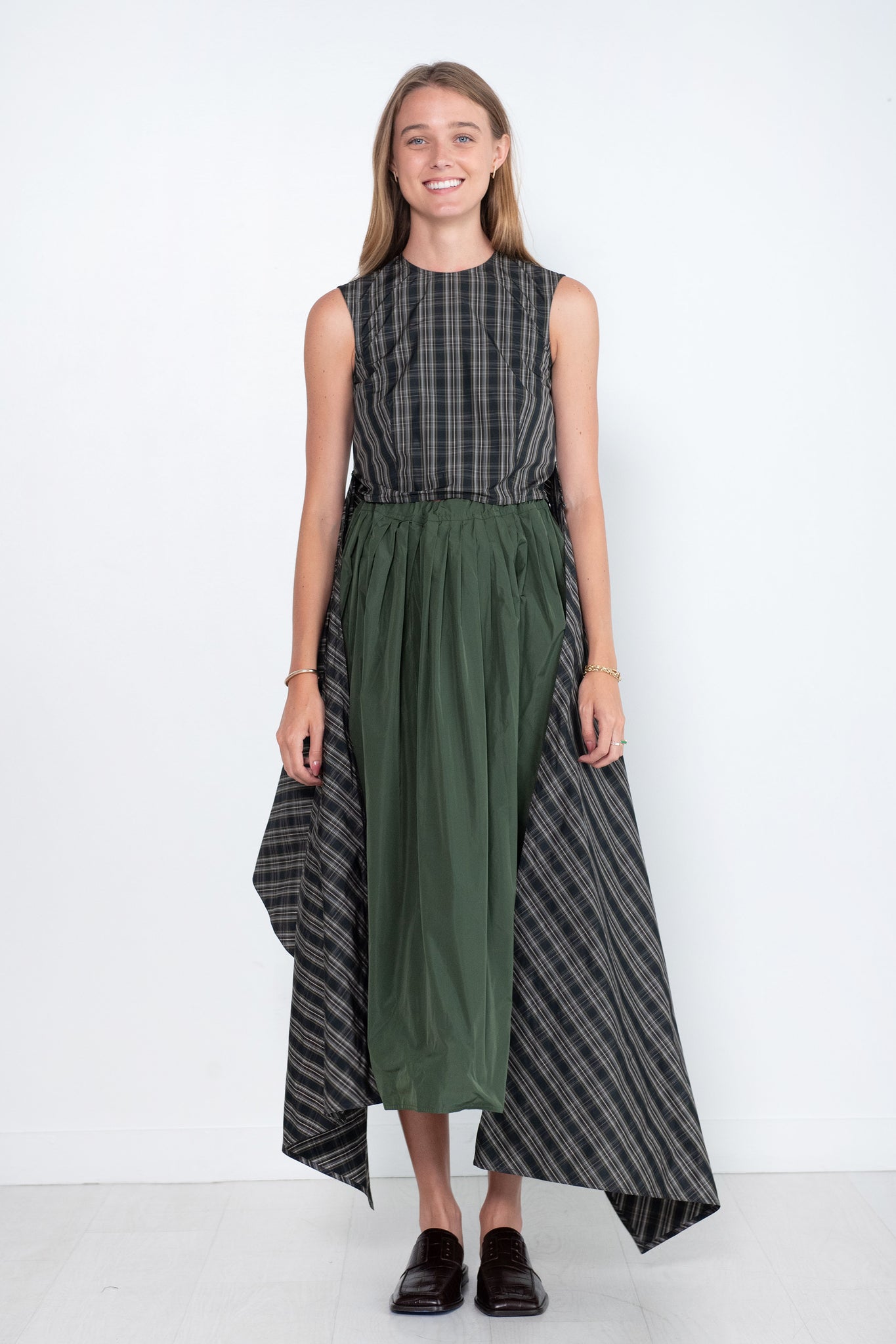 Sofie D'Hoore - Babbs Taffeta Check Top, Black
