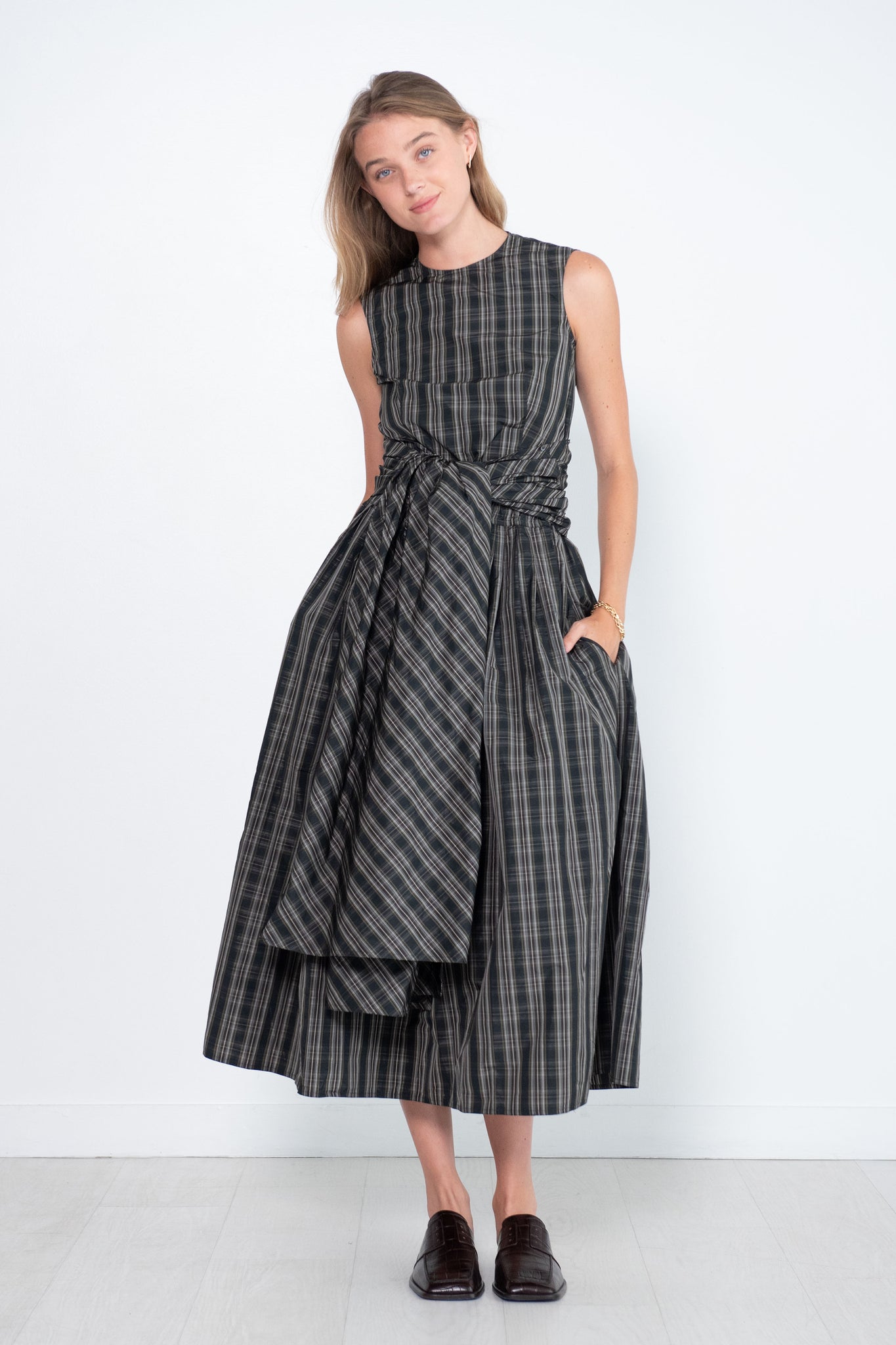 Sofie D'Hoore - Babbs Taffeta Check Top, Black