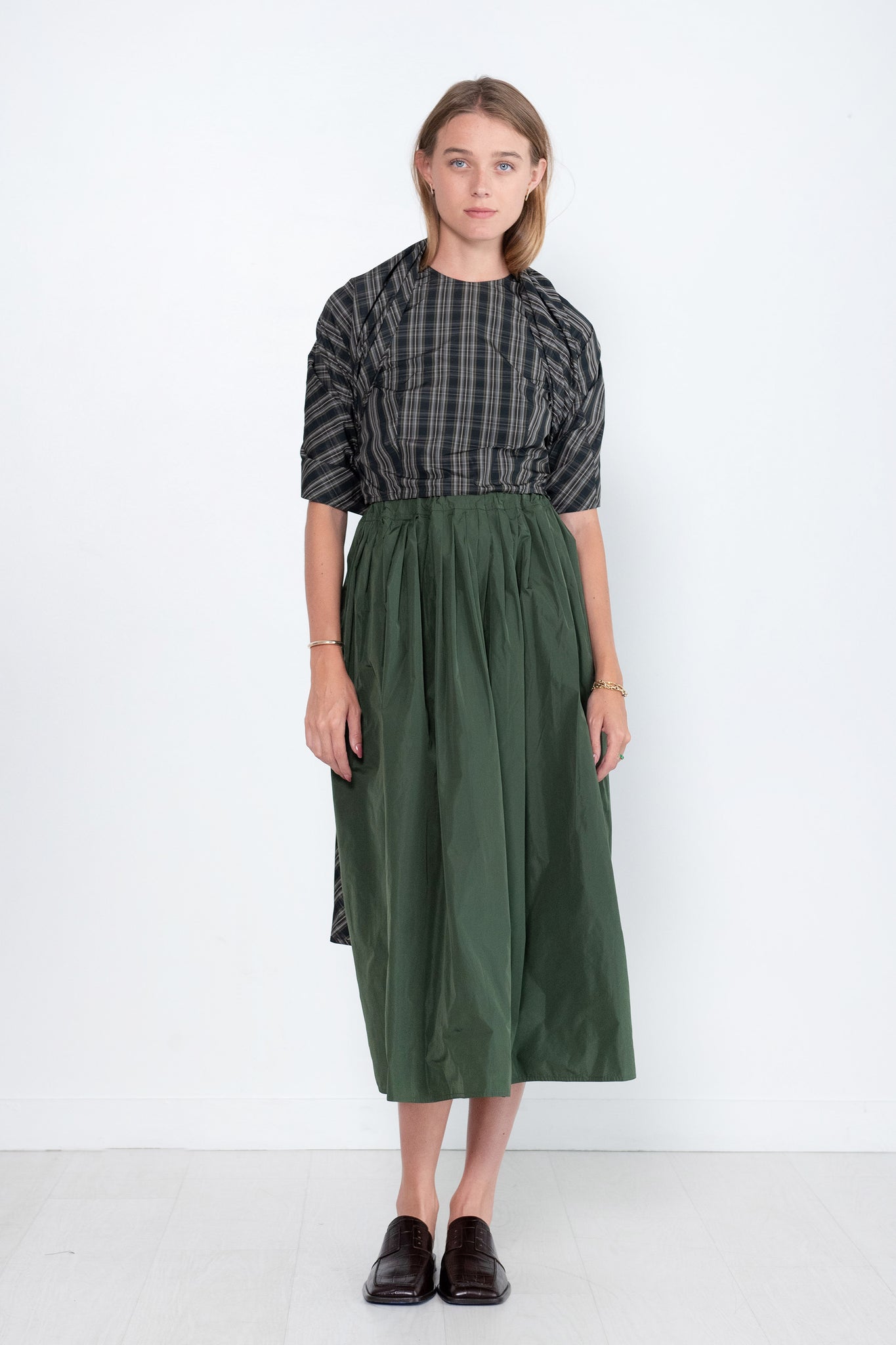 Sofie D'Hoore - Babbs Taffeta Check Top, Black