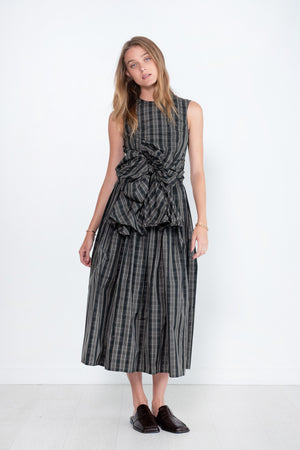 Sofie D'Hoore - Babbs Taffeta Check Top, Black