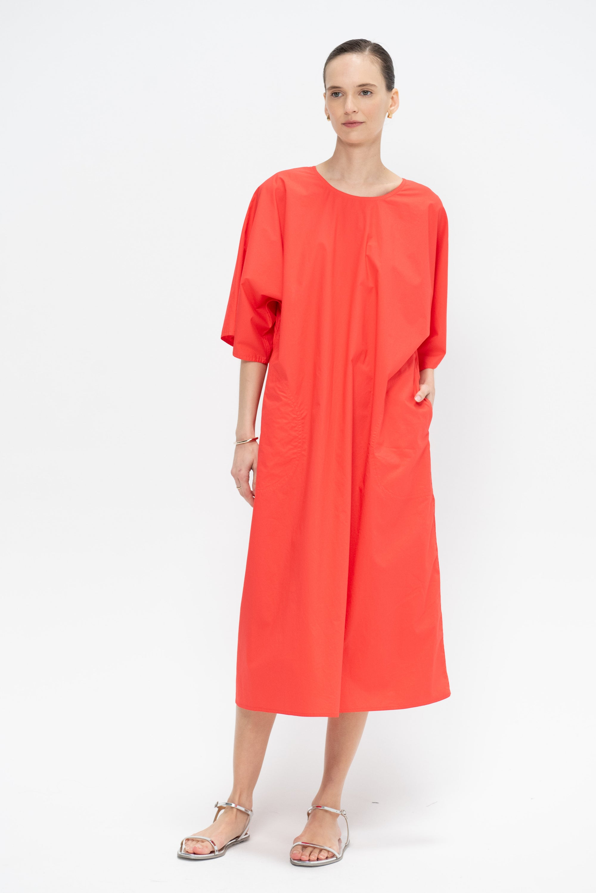 Doha Cpop - Cotton Dress, Poppy