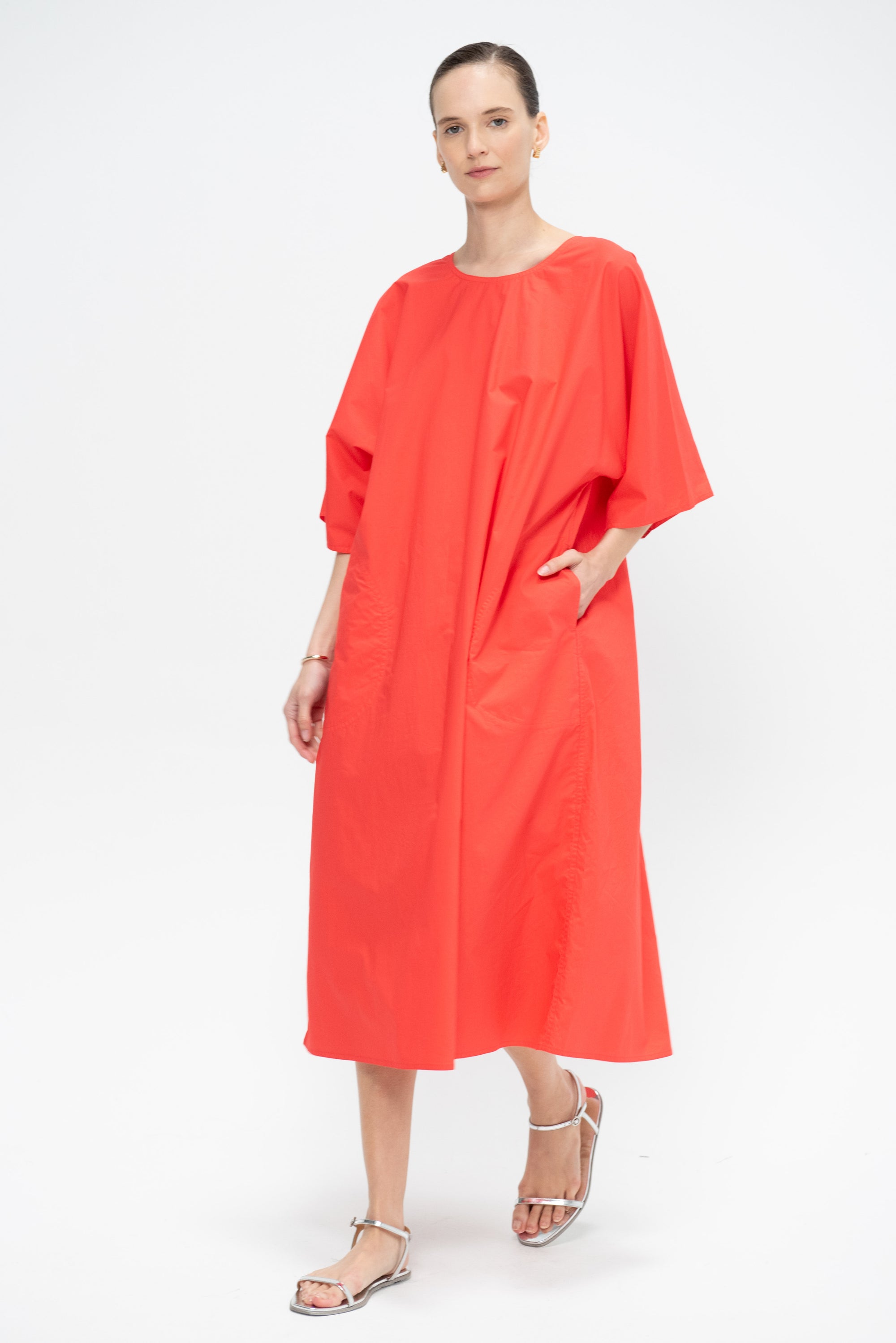 Doha Cpop - Cotton Dress, Poppy