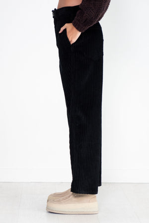 Sofie D'Hoore - Pellet Curl - Large Ribbed Corduroy Pants, Black