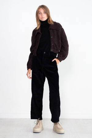 Sofie D'Hoore - Pellet Curl - Large Ribbed Corduroy Pants, Black