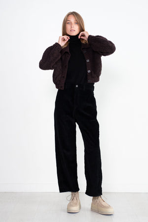 Sofie D'Hoore - Pellet Curl - Large Ribbed Corduroy Pants, Black