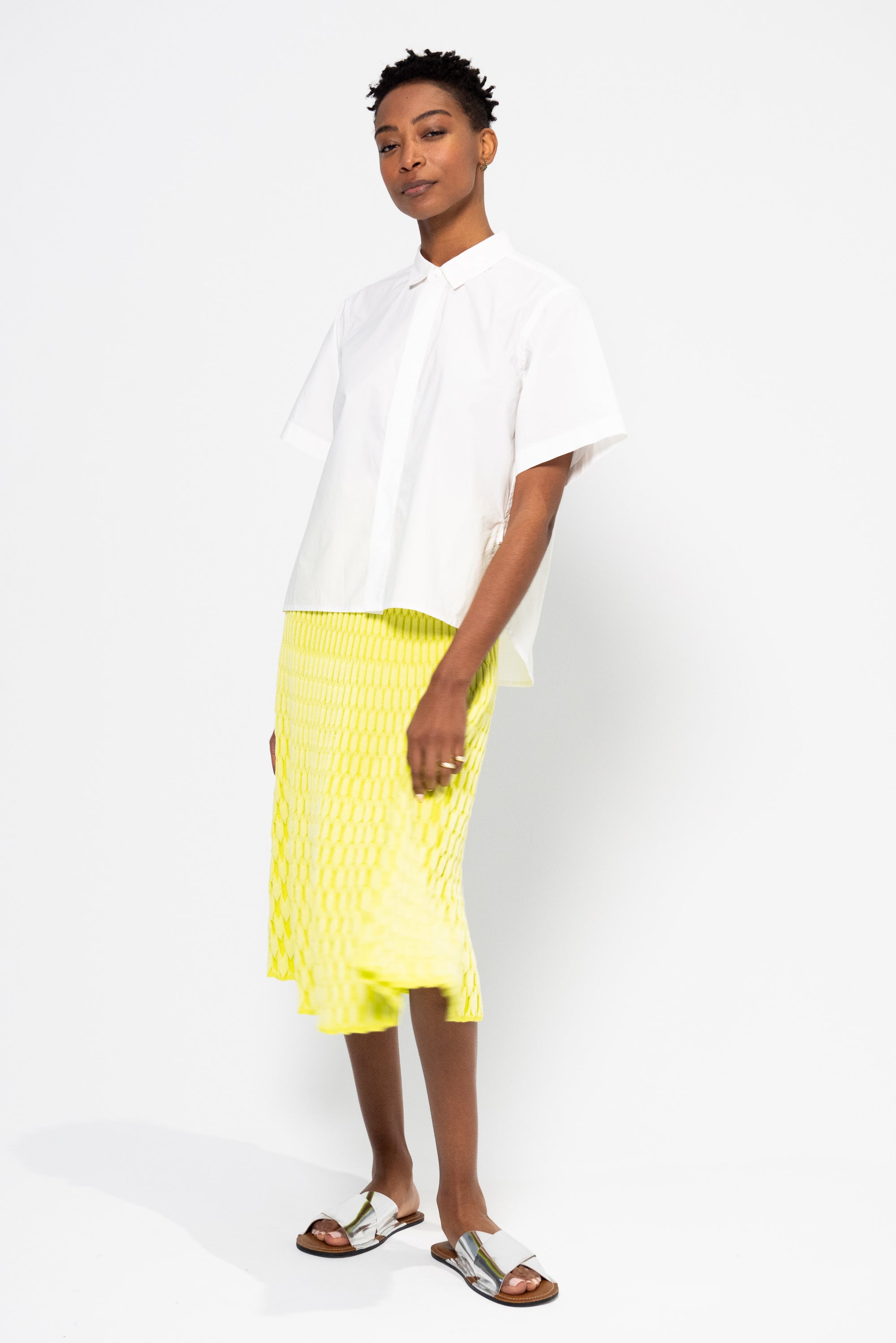 Belem - Short Sleeve Button Down Shirt, White