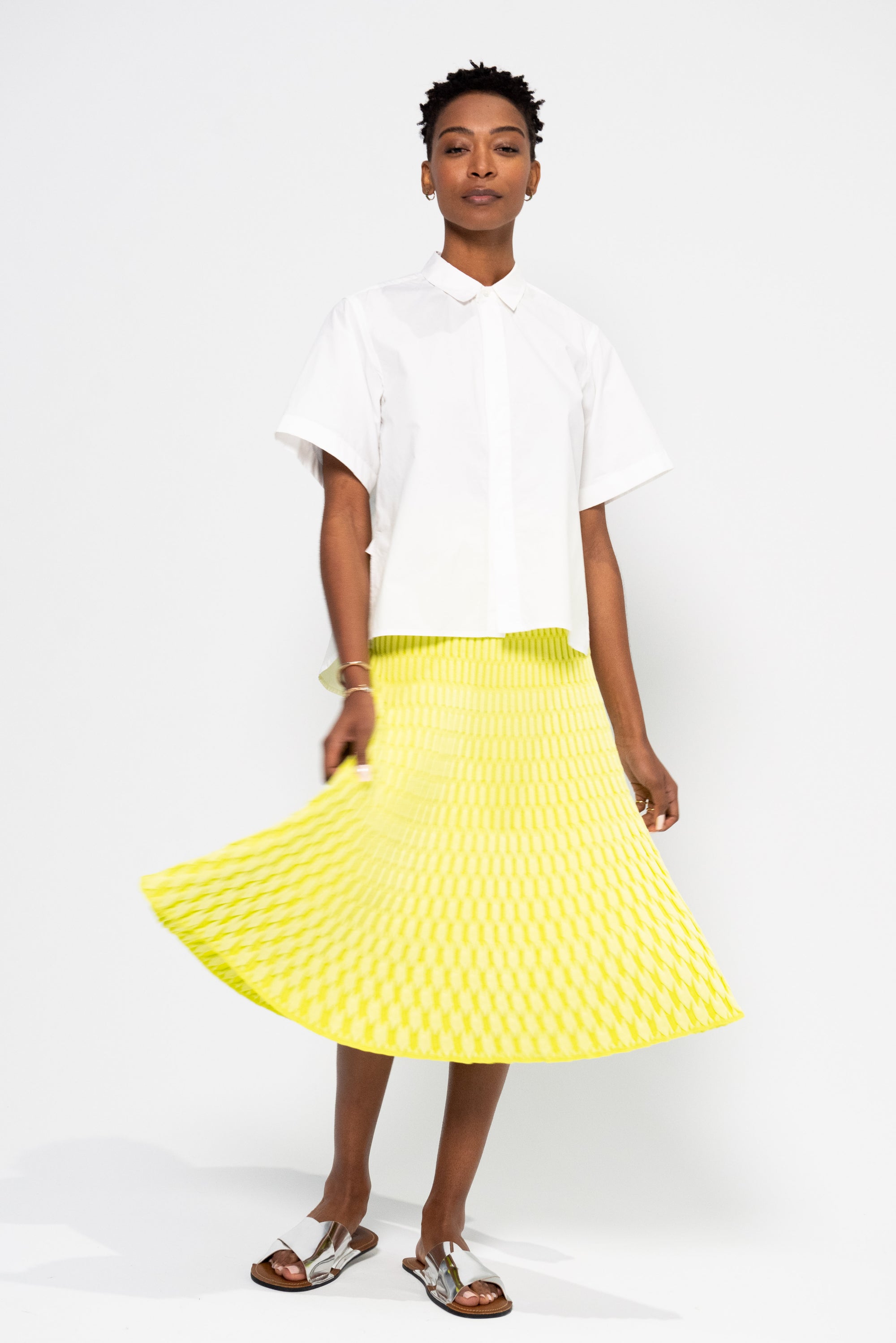 Belem - Short Sleeve Button Down Shirt, White