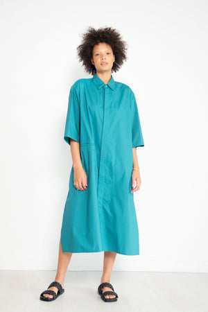 Sofie D'Hoore - Dillion Cotton Poplin Shirtdress, Topaz Green